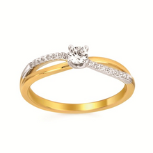 Load image into Gallery viewer, Two tone diamond engagement or promise ring
