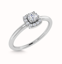 Load image into Gallery viewer, 1/3cttw Halo Style Engagement Ring