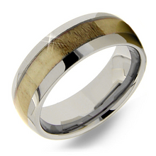 Load image into Gallery viewer, Tungsten Ring with Antler Inlay Size 13