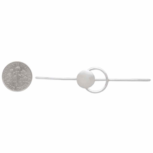 Load image into Gallery viewer, Sterling Silver Circle and Dot Hook and Eye Bracelet
