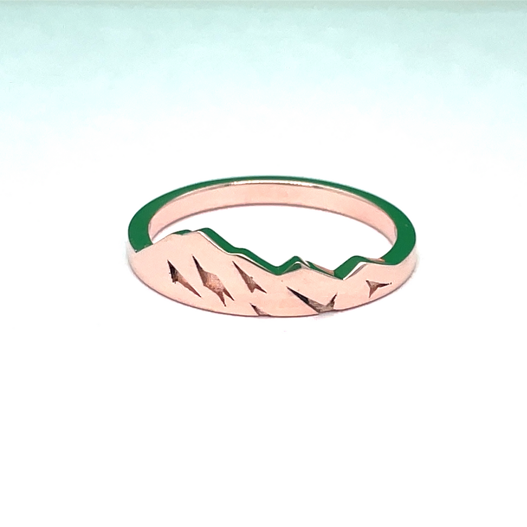 10K Rose Gold King's Peak Mountain Base Ring