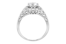 Load image into Gallery viewer, White Gold Modern Halo Engagement Ring
