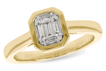 Load image into Gallery viewer, Baguett Diamond Ring in 14K Yellow Gold
