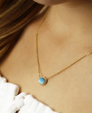 Load image into Gallery viewer, Turquoise and Yellow Gold Necklace
