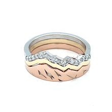 Load image into Gallery viewer, 14 karat yellow gold King's Peak Mountain tracer band.
