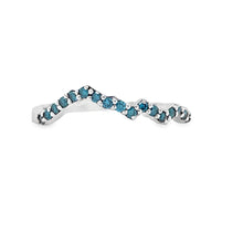 Load image into Gallery viewer, Kings Peak Natural Treated Blue Diamond Tracer band
