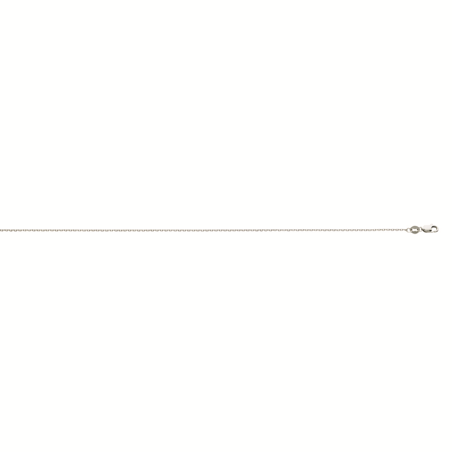 10K white gold 0.95mm 20in diamond cut cable chain