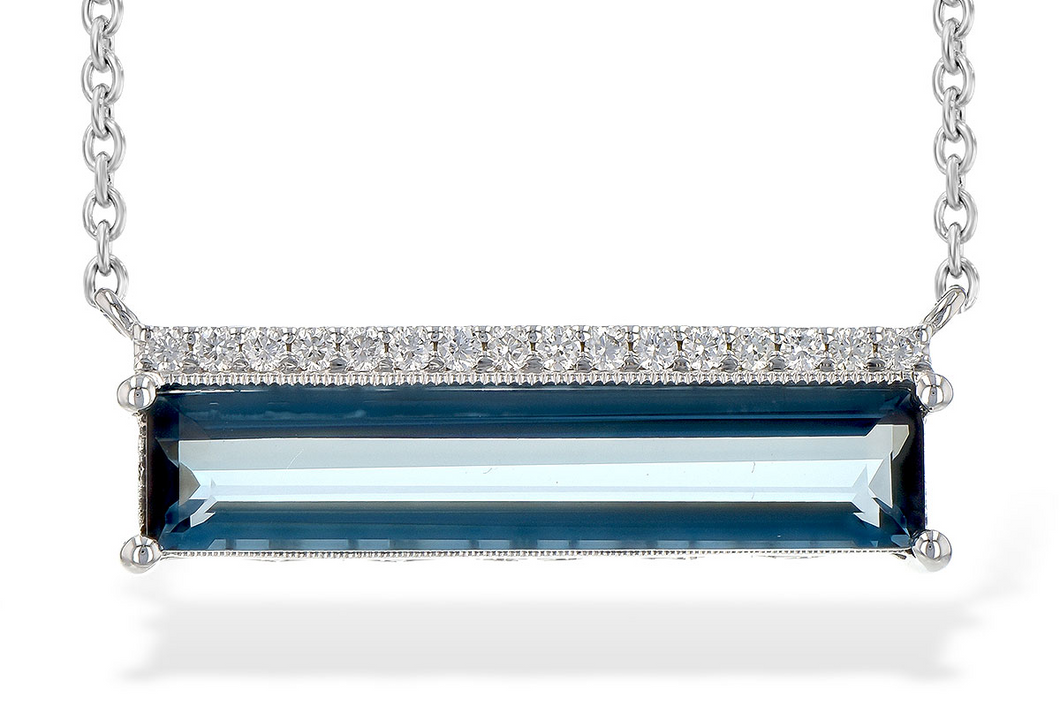 Specialty Cut London Blue Topaz Necklace