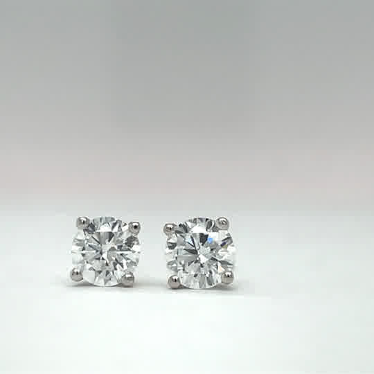 0.72cttw Lab Grown Diamond Stud Earrings in 14k white gold