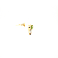 Load image into Gallery viewer, Elongated Oval Peridot Stud Earrings

