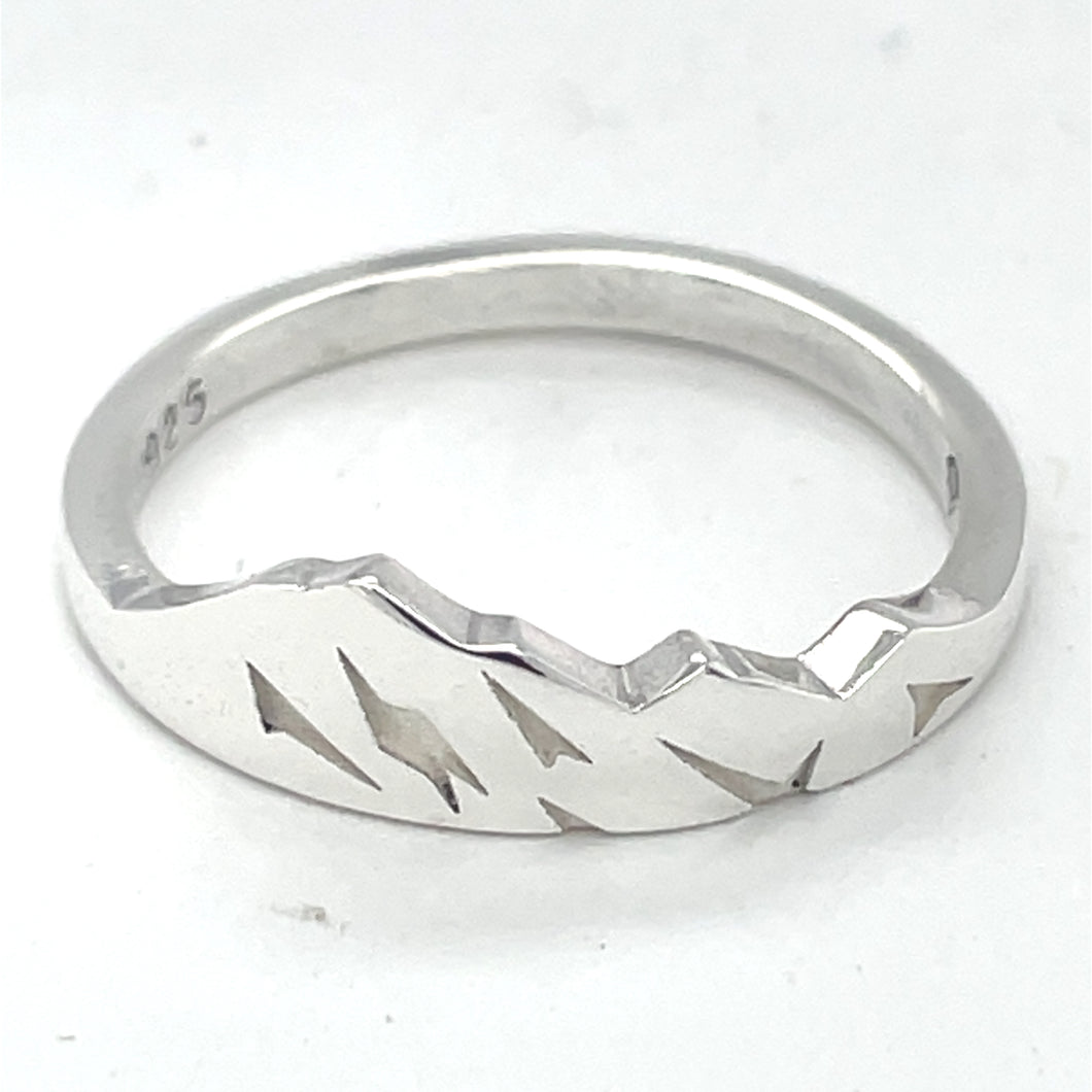 Sterling Silver King's Peak Mountain Base Ring