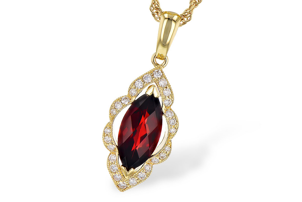 Vintage Inspired Garnet Necklace