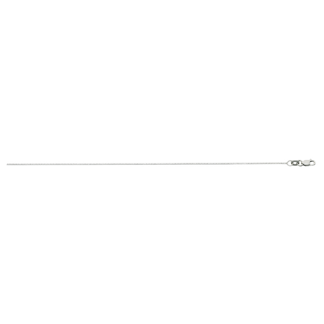 20 Inch White Gold Box Chain