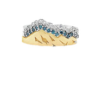 Load image into Gallery viewer, Kings Peak Natural Treated Blue Diamond Tracer band
