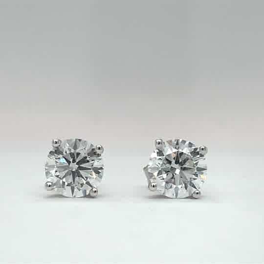1.43cttw Lab Grown Diamond Stud Earrings in 14k white gold