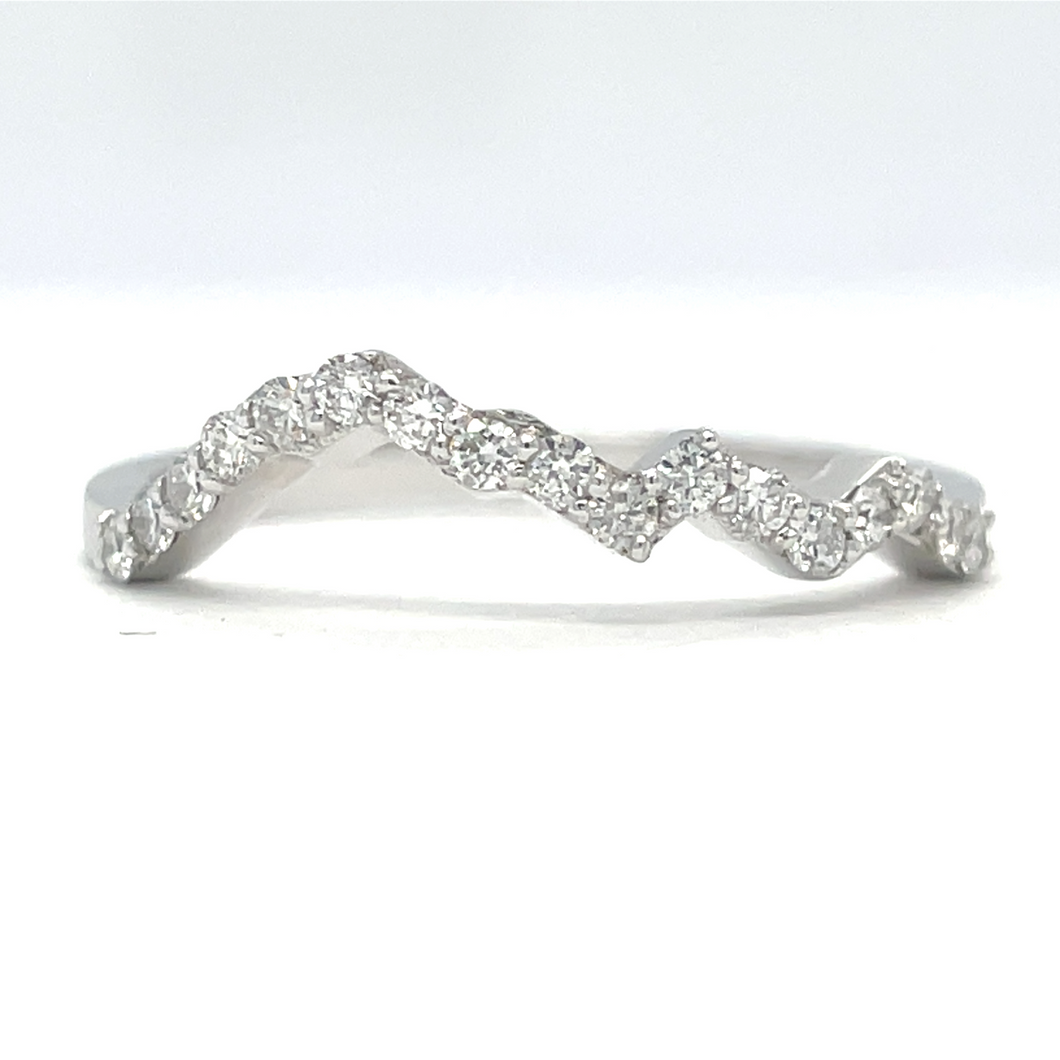 Kings Peak Natural Diamond White Gold Tracer Band
